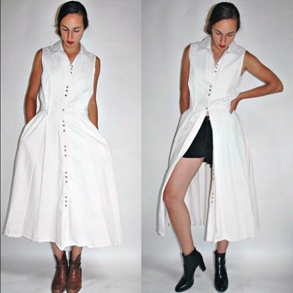 White Embroidered Summer Dress